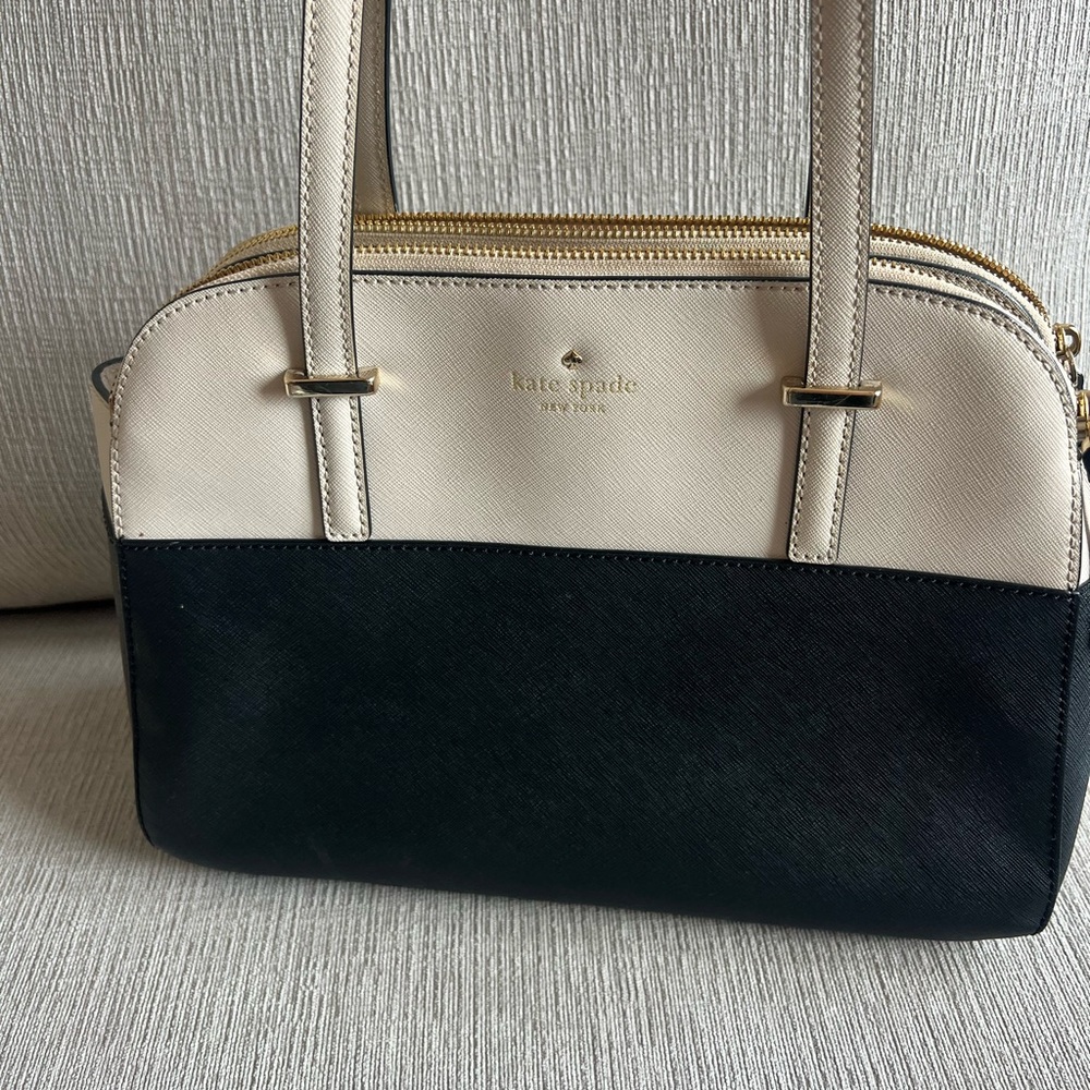 Kate Spade Black and Cream Satchel